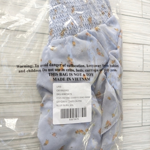 Urban Outfitters Ciara Flowy Floral Mini Skort in Blue Size NWT - Picture 10 of 11